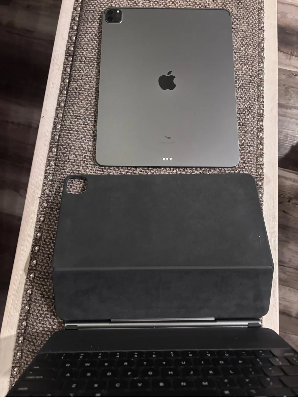 Apple iPad with Black Folio Cover, White Apple Pencil and Cable